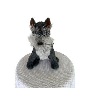 Ty Beanie Babies Schnauzer Dog Plush Max 2000 retired 11" Gray & White Soft Toy